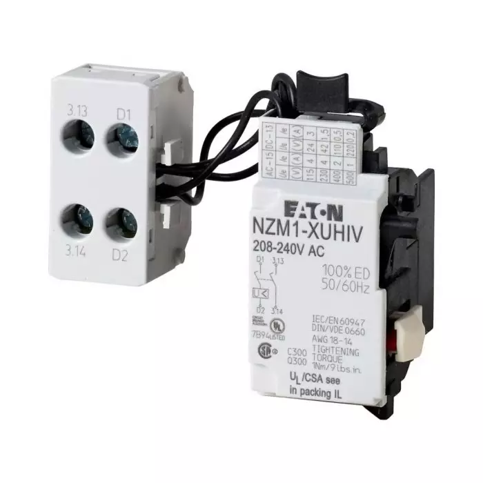 EATON Moeller NZM Undervoltage Release for use with N1(-4), NZM1(-4), 259551 NZM1-XUHIV60DC