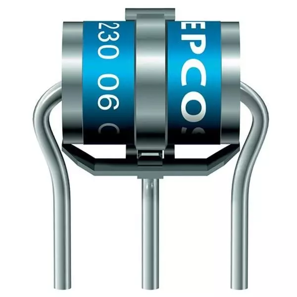 EPCOS T23 Series Gas Discharge Tubes 3 Electrode 25 kA 250 V Radial Termination Style 8x13.4 mm, B88069X8860B502