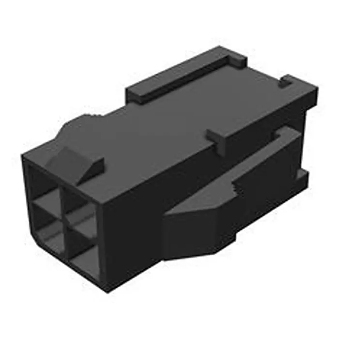 MOLEX Plug Housing, 4Pos, Nylon 6.6, Black, 46999-0294 (Pack of 10)