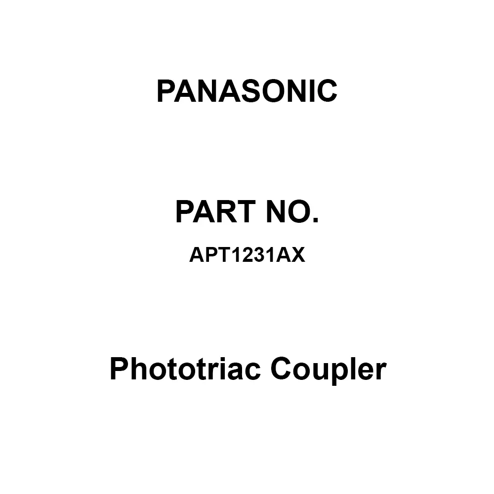 Panasonic Phototriac Coupler PCB, SMD Terminal, APT1231AX (Pack of 1000 Pcs)