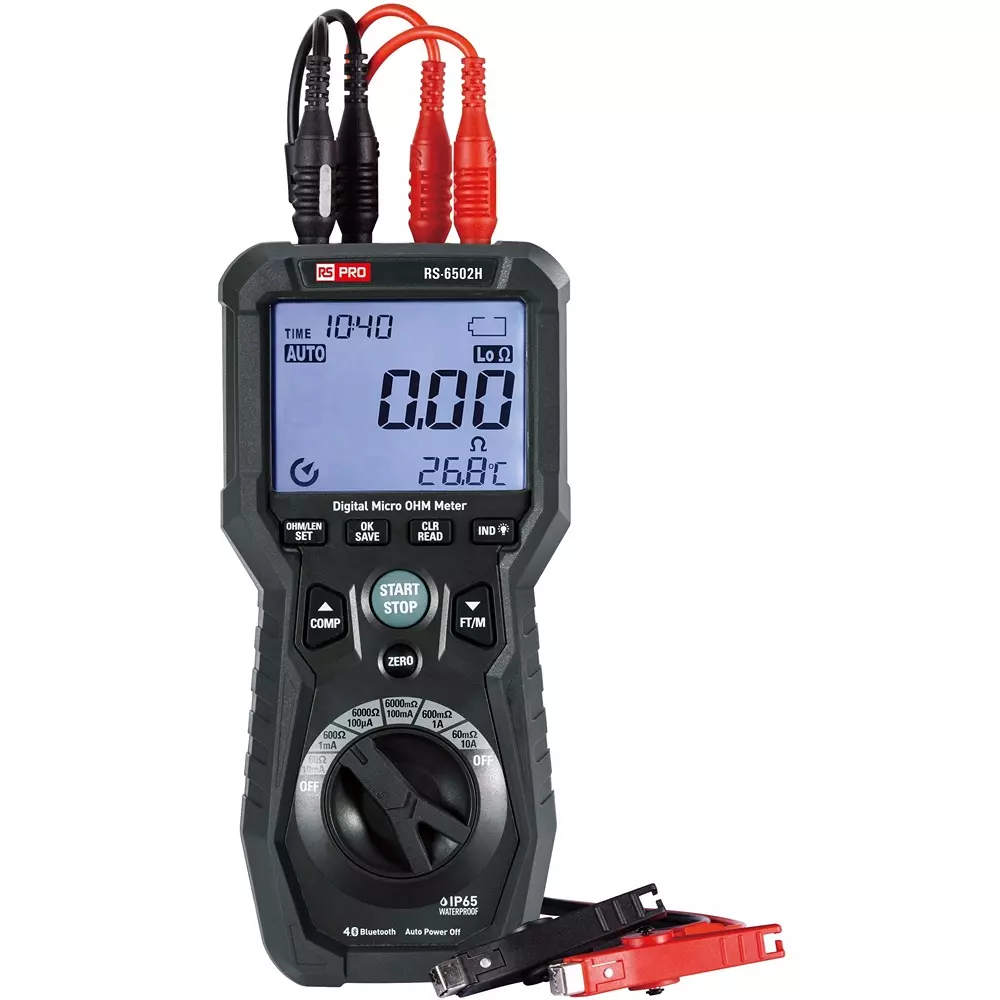 RS PRO Ohmmeter 212 mm Mains, Battery Lithium-ion 100 mm 67 mm, 2750042