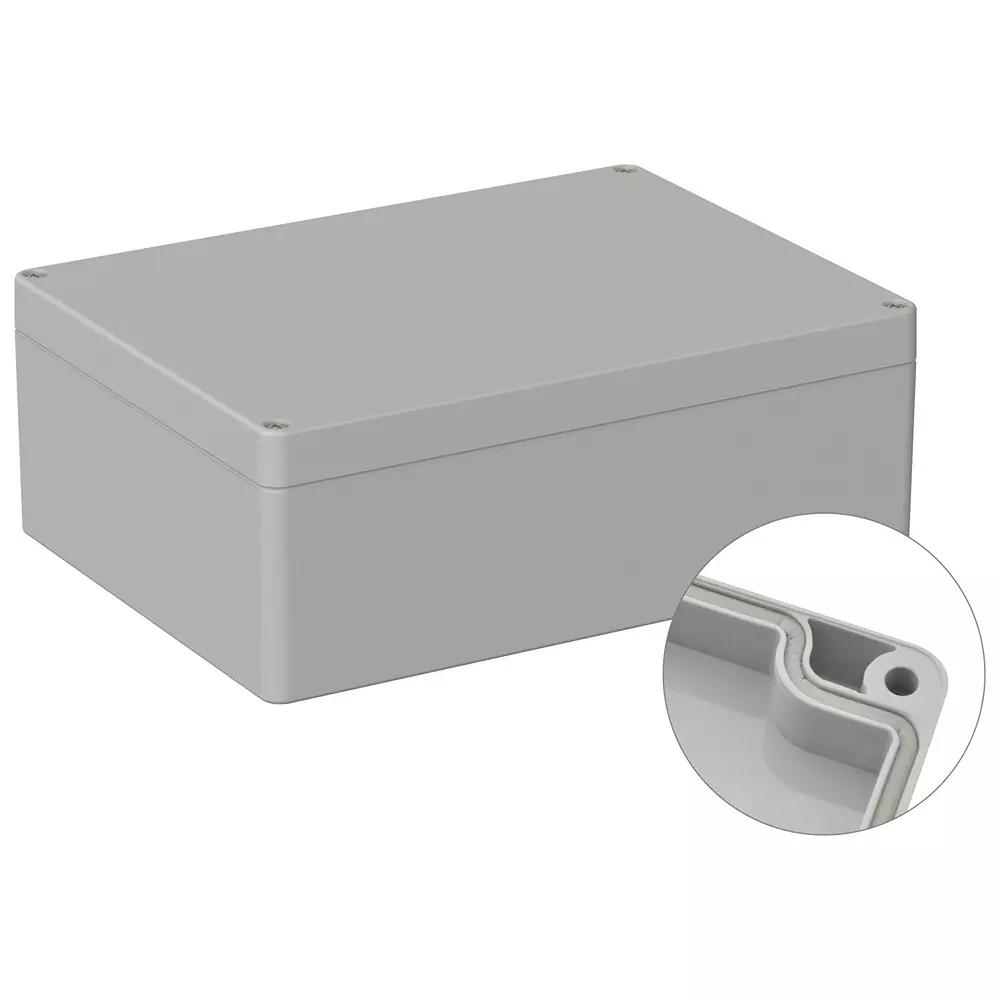 MULTICOMP PRO Enclosure Polycarbonate Multipurpose 75 mm Height Grey, MP011549