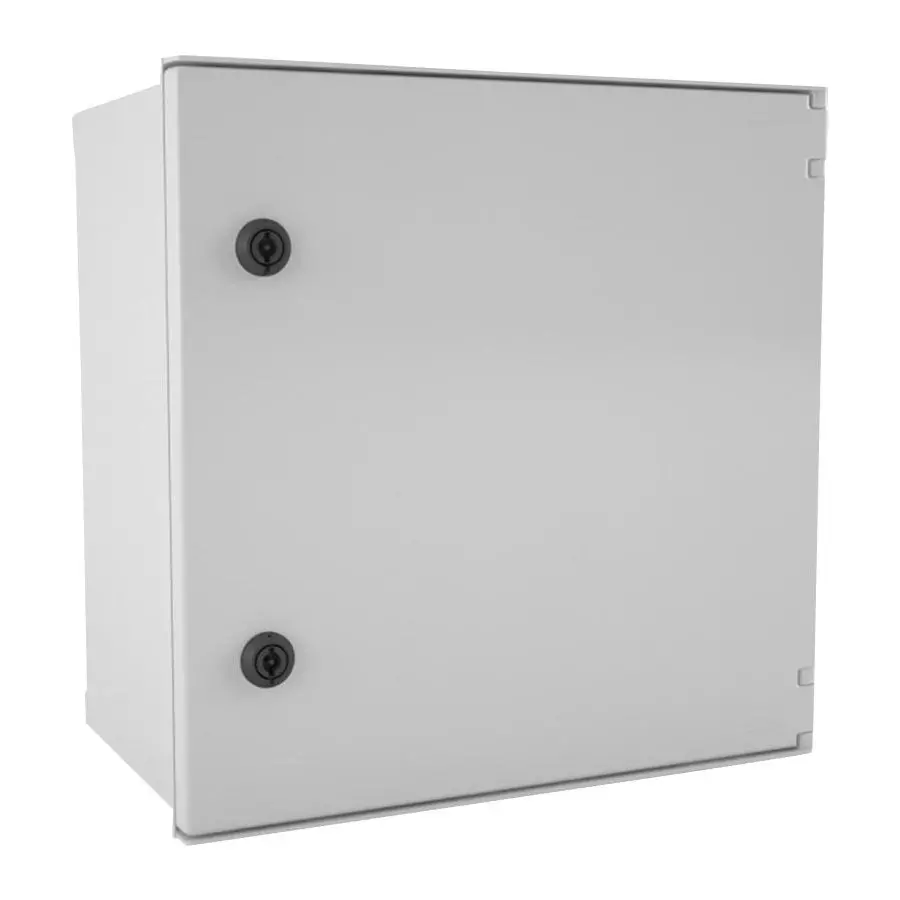 MULTICOMP PRO Enclosure Fiberglass Reinforced Polyester Wall Mount 400 mm Height Light Grey, MP014796
