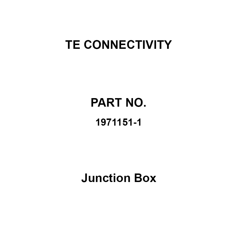 TE CONNECTIVITY Junction Box Panel Mount Horizontal Type Max5 Rated Current Straight Shape, 1971151-1 (Pack of 28)