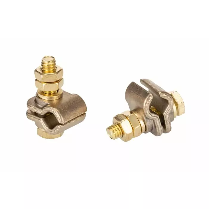 WJ Furse Copper Alloy Earth Clamp Nominal Rod dia. 9.5 mm, 7TCA083220R0002CR205 (Pack of 10)