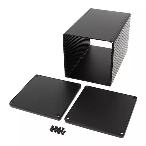 Hammond Enclosure Aluminum 160 mm Length, 1455NS1602BK