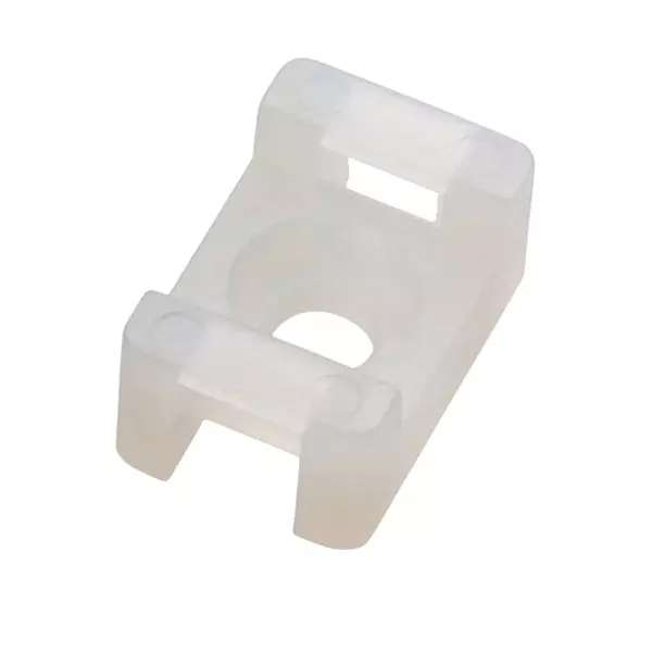 Partex Cable Tie Saddle Screw Mount White Color Nylon, Length 15.8 mm and Width 10.3 mm, SM 2 (Pack of 100)