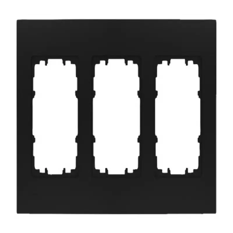 Siemens Black 3 Gang Mounting Plate Thermoplastic Mounting Frame, 5TG1113-0SB