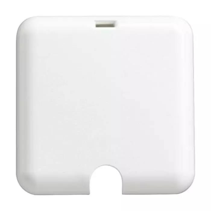 ABB White 1 Gang Plastic Kabel Outlet Plate, 2CKA001712A0165
