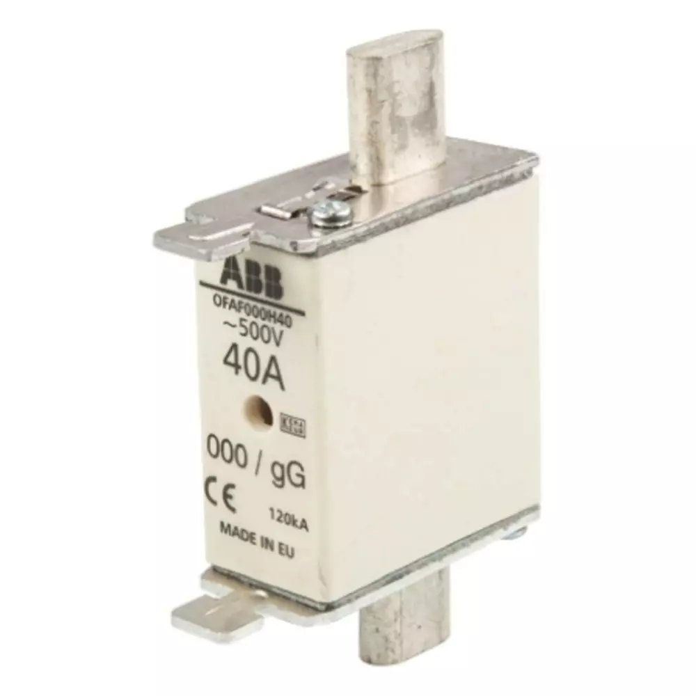 ABB 40A Centred Tag Fuse, NH000, 500V, OFAF000H401SCA022627R1120