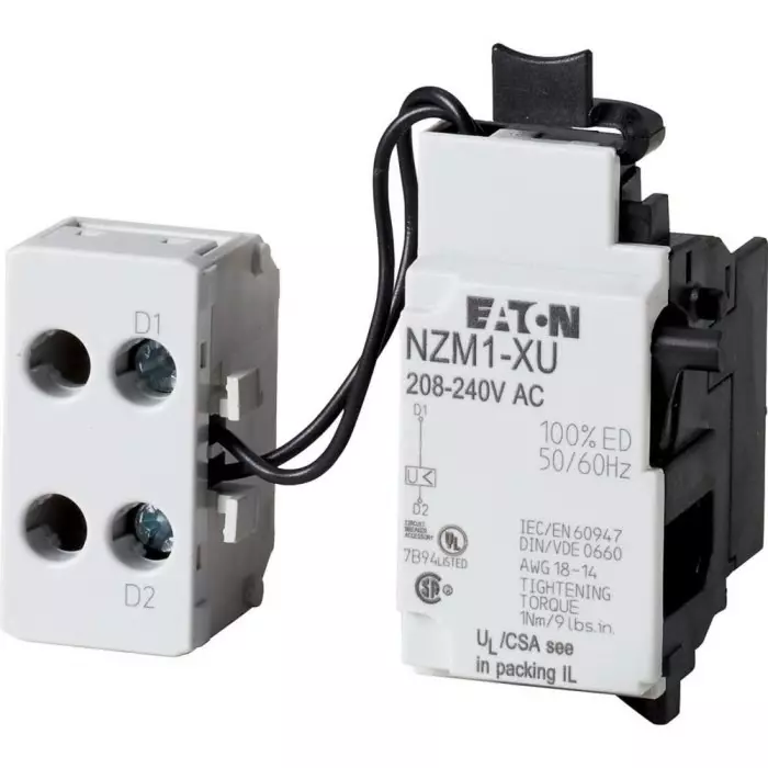 EATON Moeller NZM Undervoltage Release for use with N(S)1(-4), NZM1(-4), 259438 NZM1-XU60AC