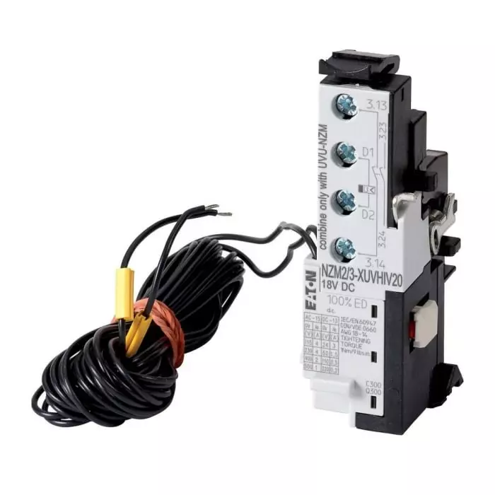EATON Moeller NZM Undervoltage Release for use with N(S)2(-4), N(S)3(-4), NZM2(-4), NZM3(-4), 259688 NZM2/3-XUVHIV20