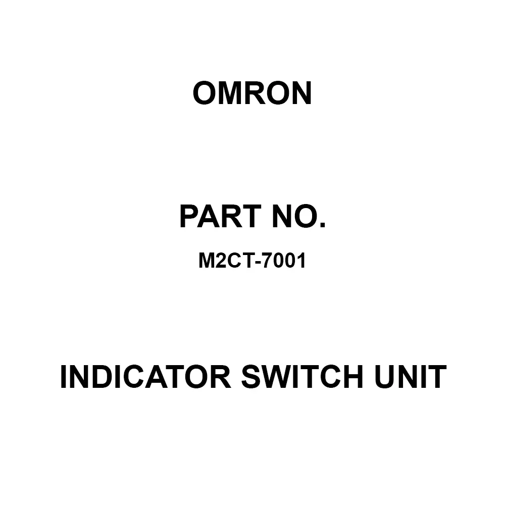 Omron Indicator Switch Unit Panel Mount, M2CT-7001