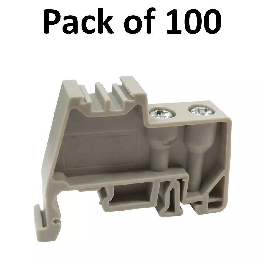 Elettro End Clamp cum Stopper Grey ABS Body, Size 46x35x26 mm, ETEC-101 (Pack of 100)