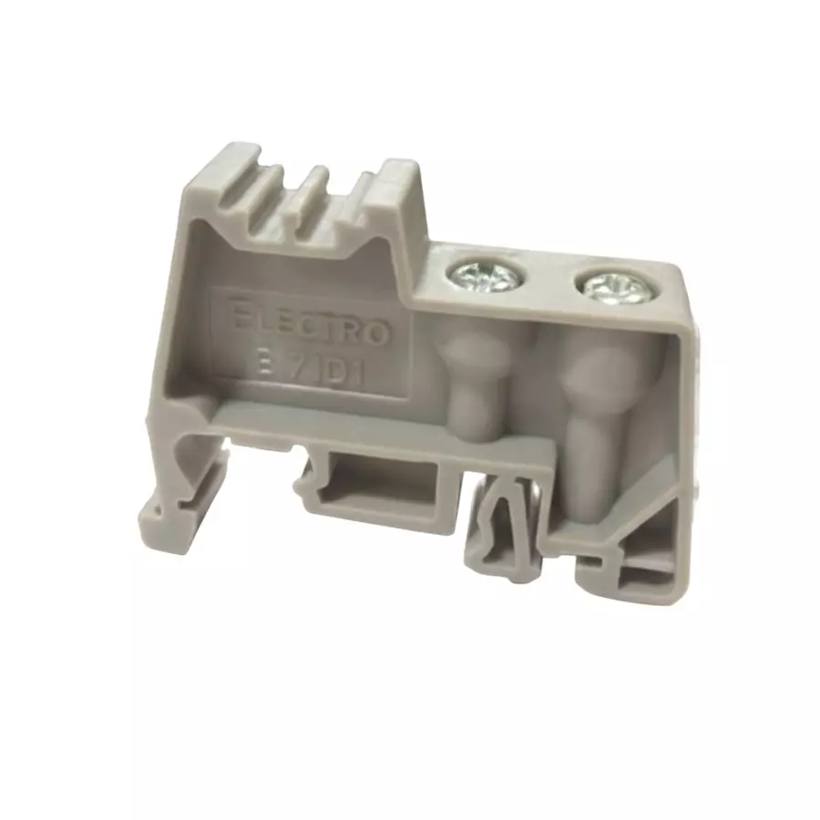 Elettro End Clamp cum Stopper Grey ABS Body, Size 46x35x26 mm, ETEC-101 (Pack of 100)