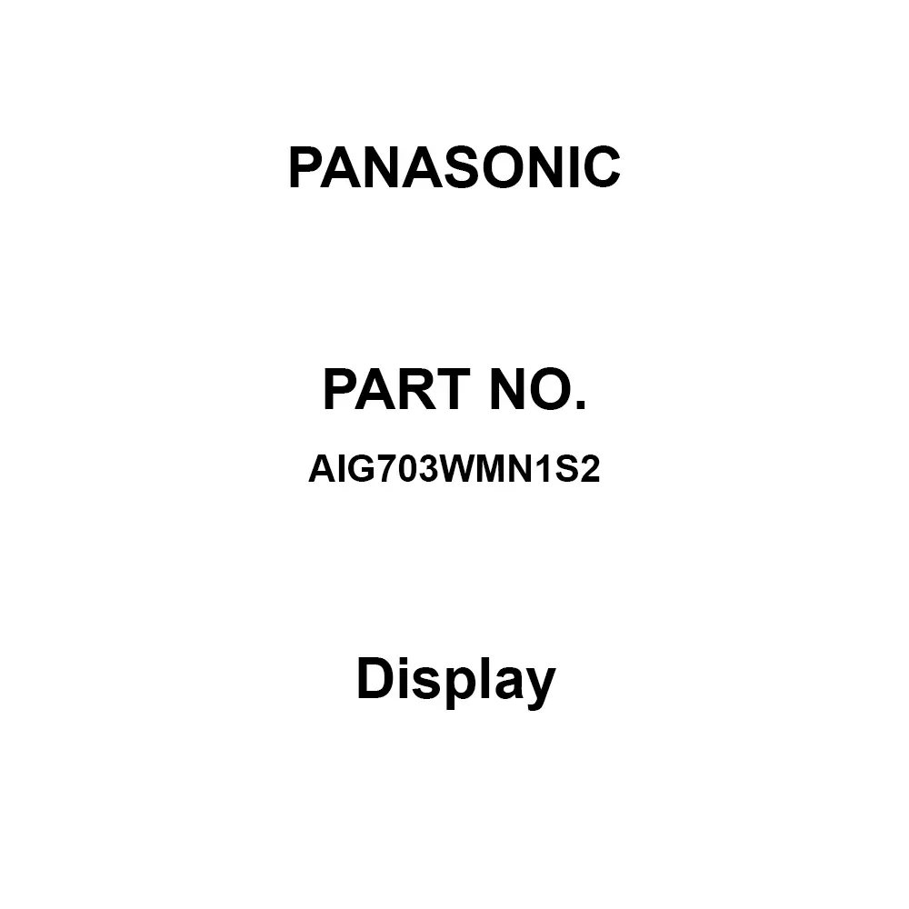 Panasonic Display RS232C Communication port Silver Color, AIG703WMN1S2