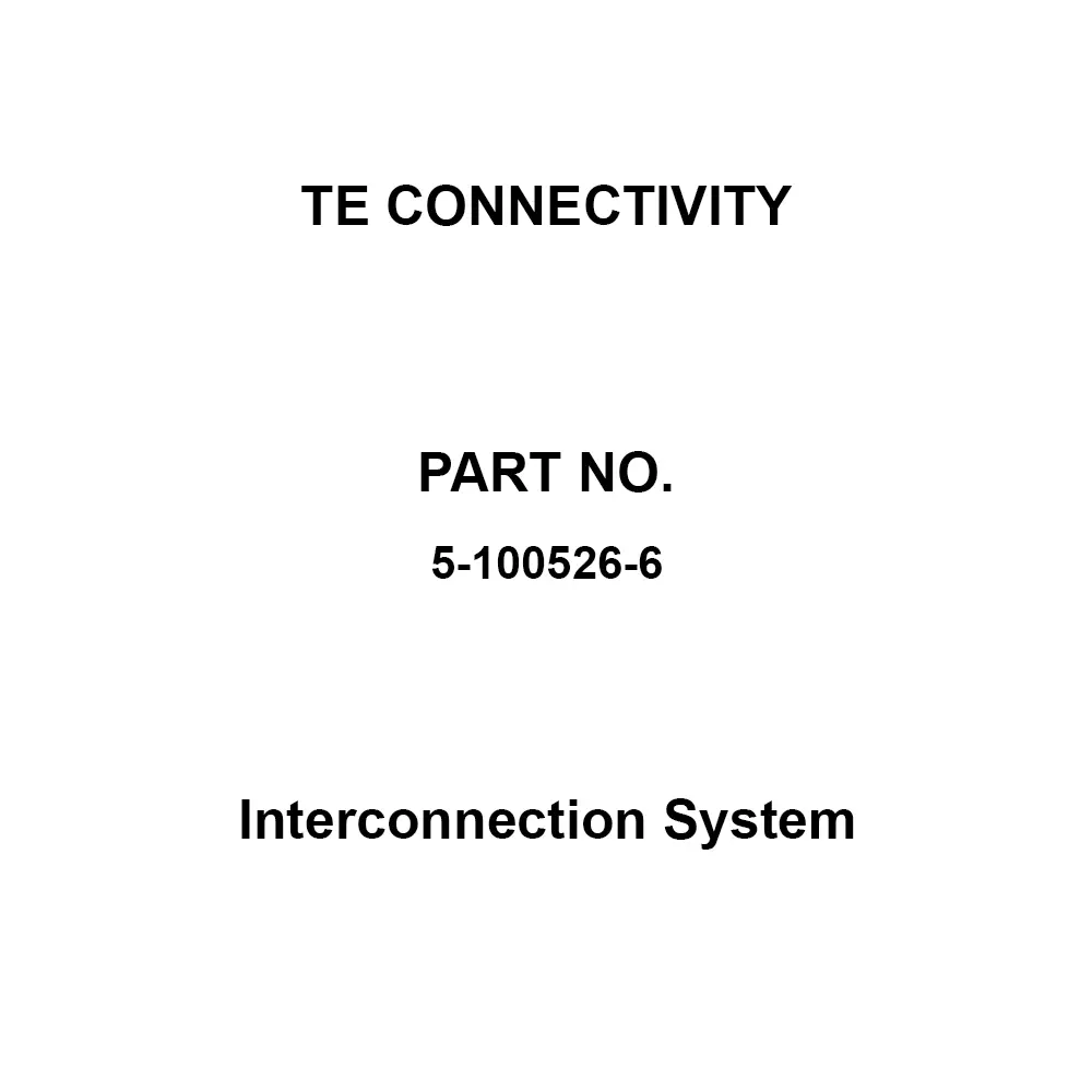 TE CONNECTIVITY Interconnection System Glass-Filled Polyamide 6.6 Material Pcb Mount Connector Suitable For, 5-100526-6 (Pack of 100)