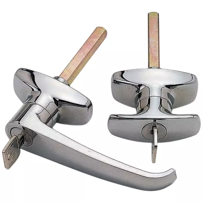 Euro-Locks a Lowe Fletcher group Company Silver Locking Handle L-Handle, 1602022