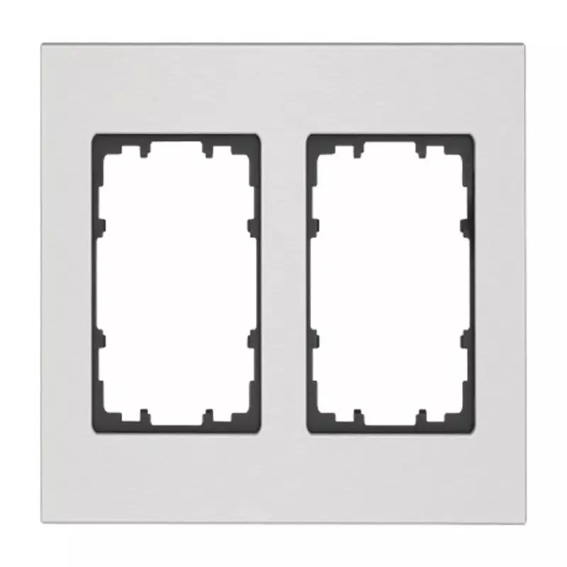 Siemens Aluminium 2 Gang Mounting Plate Aluminium Mounting Frame, 5TG1122-0