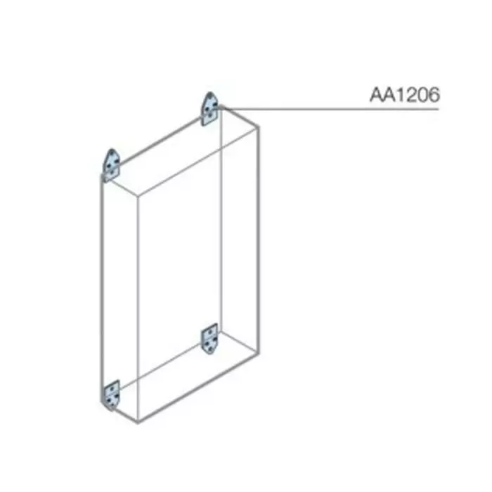 ABB SR/SRN Series Stainless Steel Wall Bracket for Use with SRX Enclosure, AA1206XSRX-AA1206X