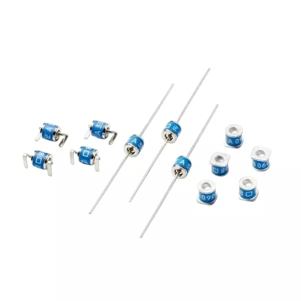 Littelfuse CG5 Series Gas Discharge Tubes 2 Electrode 5 kA 350 V Axial Termination Style 5x5 mm, CG5350L