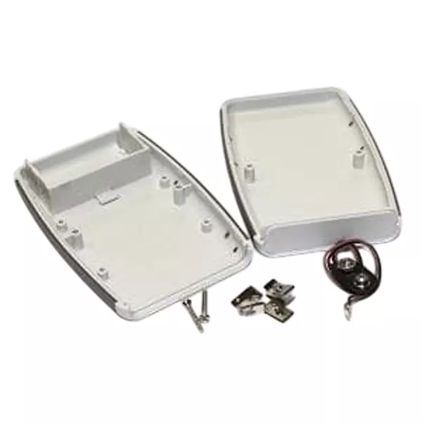 Hammond Battery Door Enclosure Gray (Light Gray) Acrylonitrile Butadiene Styrene (ABS), 1553BGYBAT