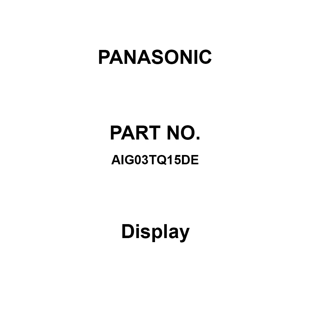 Panasonic Display RS422/RS485 Communication port Silver Color, AIG03TQ15DE