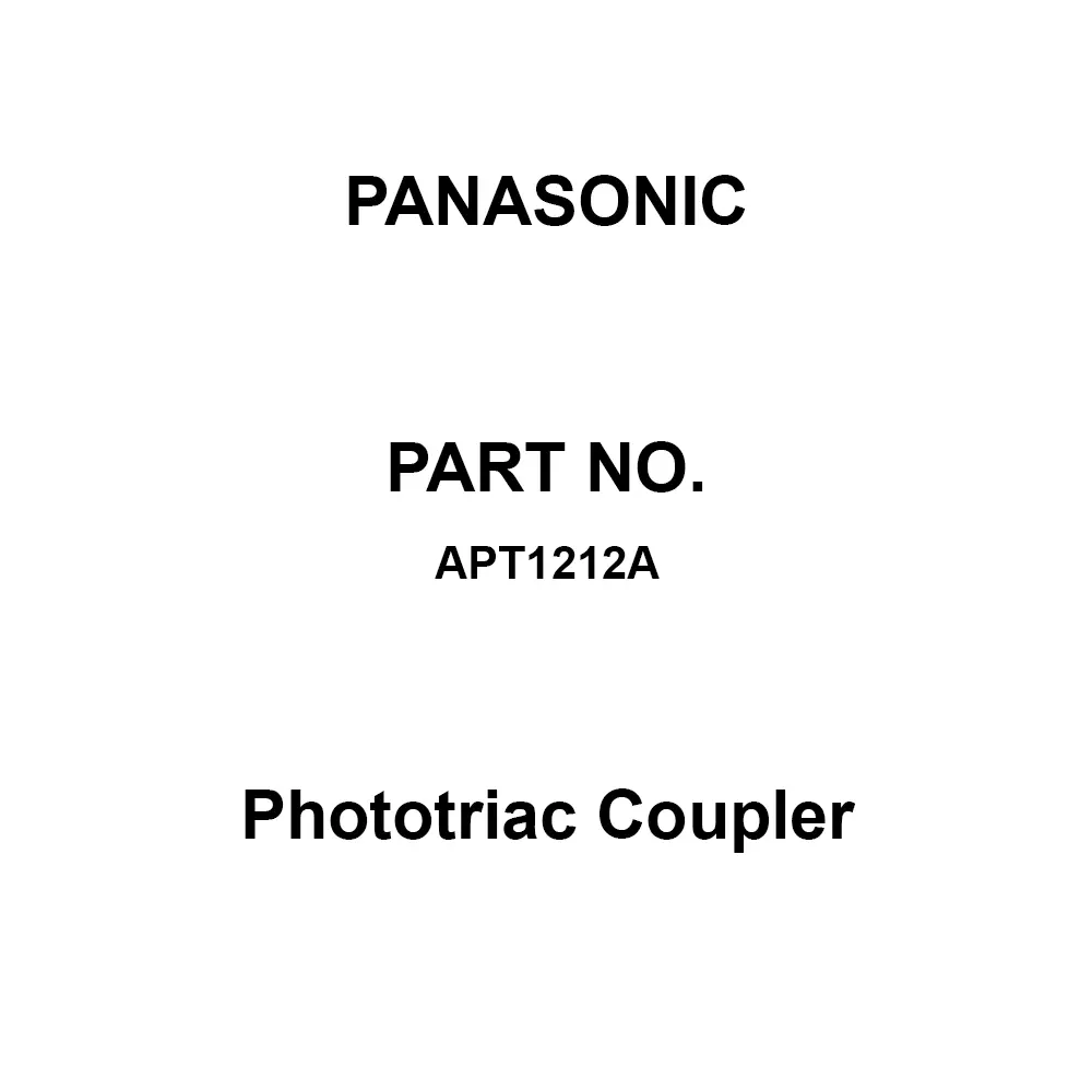 Panasonic Phototriac Coupler PCB, SMD Terminal, APT1212A (Pack of 50 Pcs)
