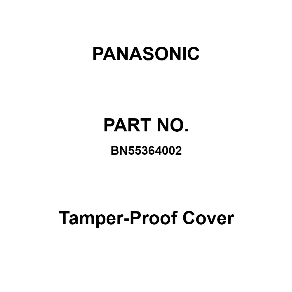 Panasonic Tamper-Proof Cover Plastic 85 x 125 mm, BN55364002