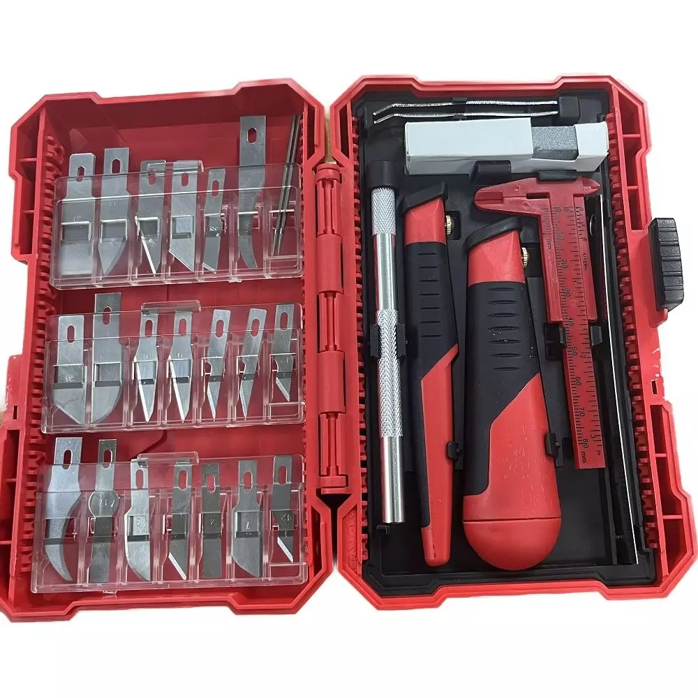 RS PRO Craft Knife Set Aluminium Diagonal, Flat, Round Edge, Square Plastic 26, 148049
