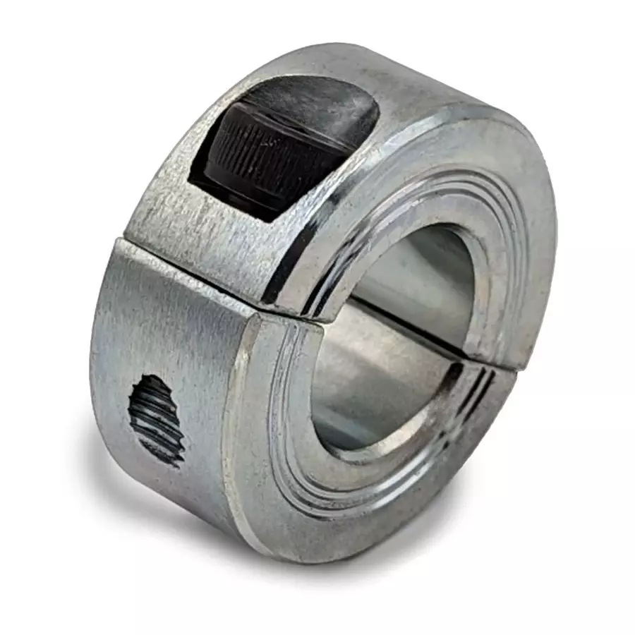 RS PRO Shaft Collar Steel Zinc Plated 9 mm 8 mm Clamp Screw Two Piece, 145621
