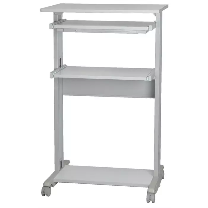 RS PRO Computer Desk Plastic, Metal 680 mm 1100 mm Grey, White 540 mm, 1445960