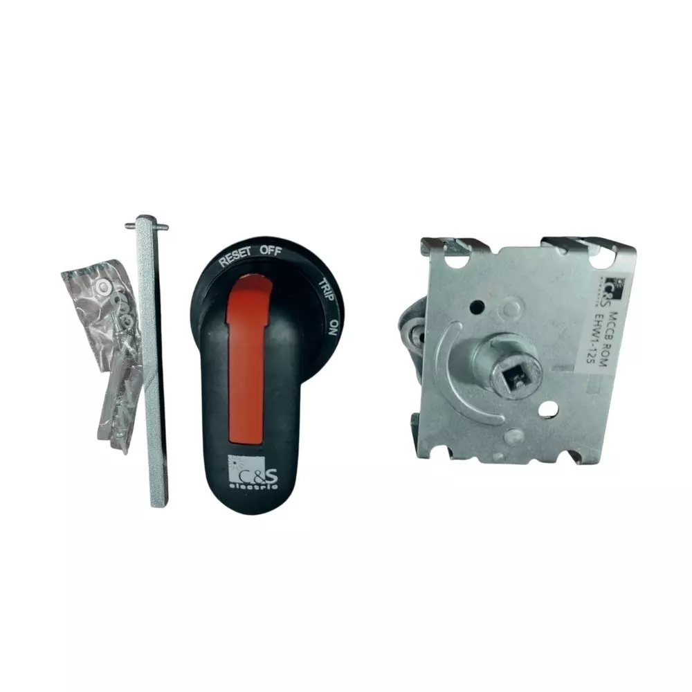 C&S Electric Extended Rotary Handle Metal & Plastic Body Suitable for CSE1 WB1 MCCBs, EHW1-125