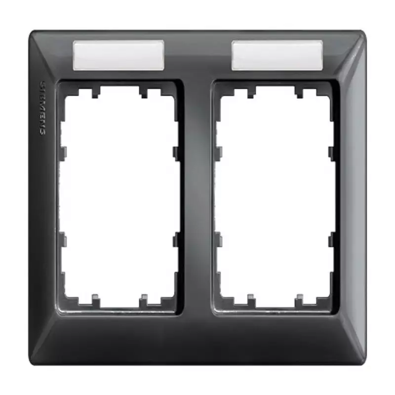 Siemens Carbon Fibre 2 Gang Mounting Plate Thermoplastic Mounting Frame, 5TG2552-7