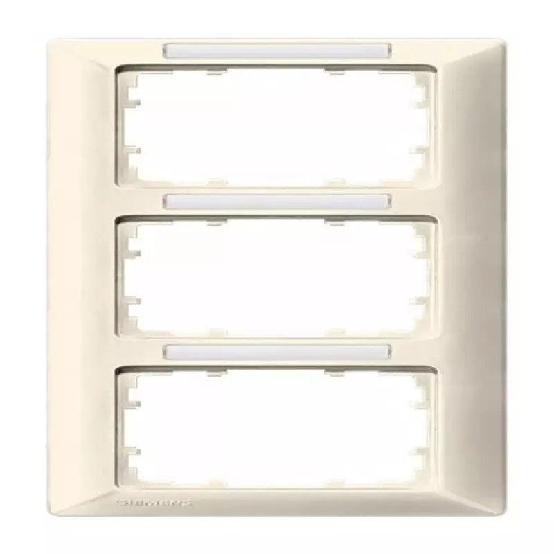 Siemens White 3 Gang Mounting Plate Thermoplastic Mounting Frame, 5TG2583-2