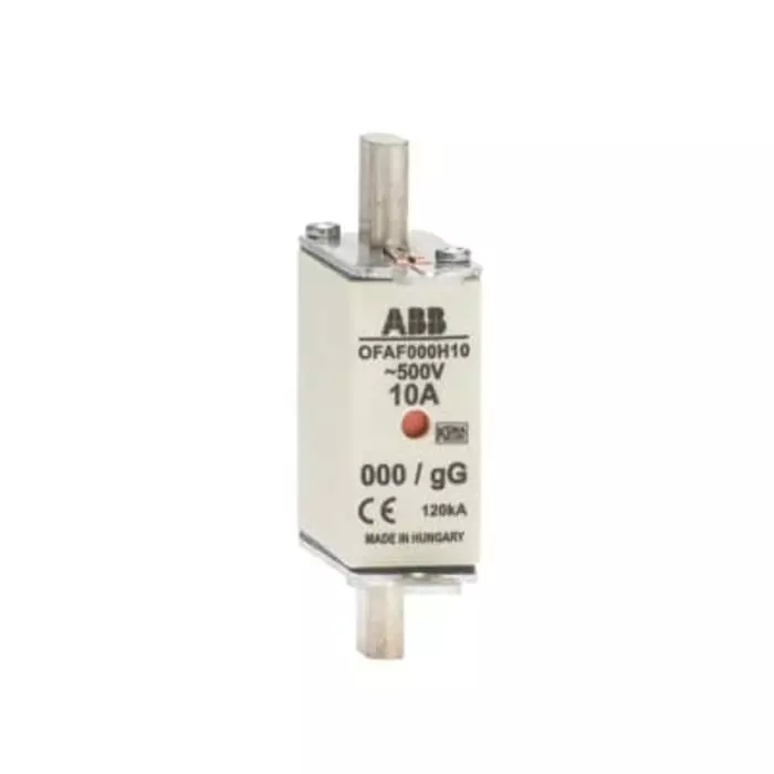ABB 10A Centred Tag Fuse, NH000, 500V, OFAF000H101SCA022627R0580