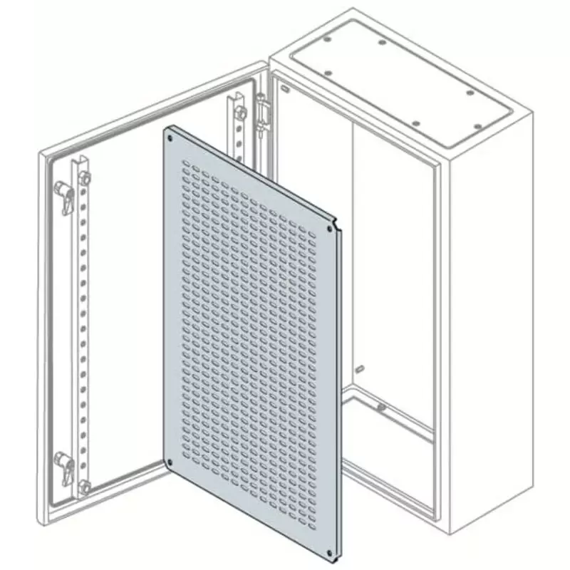 ABB SR/SRN Series Steel Perforated Mounting Plate, 400mm H, 400mm W, 400mm L for Use with Enclosure, TQ4040 TQ4040 SR