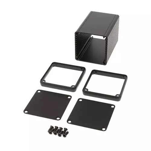 Hammond Enclosure Aluminum 80 mm Length, 1455CS801BK