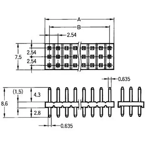 Omron Short-Circuit Dedicated Plug 3-Row Type 9-Pole, XJ8D-0911