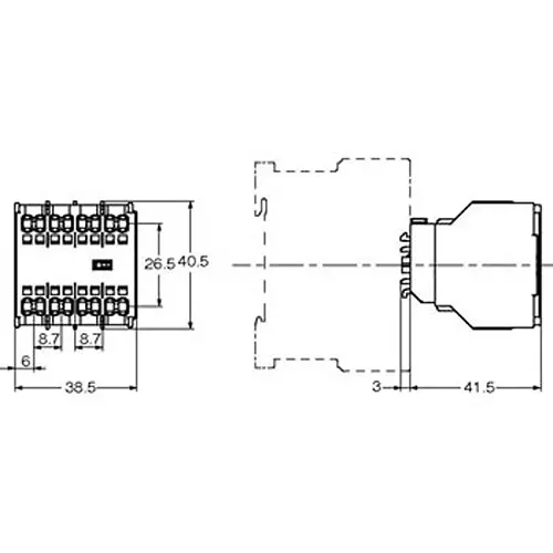 Omron Electromagnetic Contactor Auxiliary Contact Unit, J73KC-AM-22