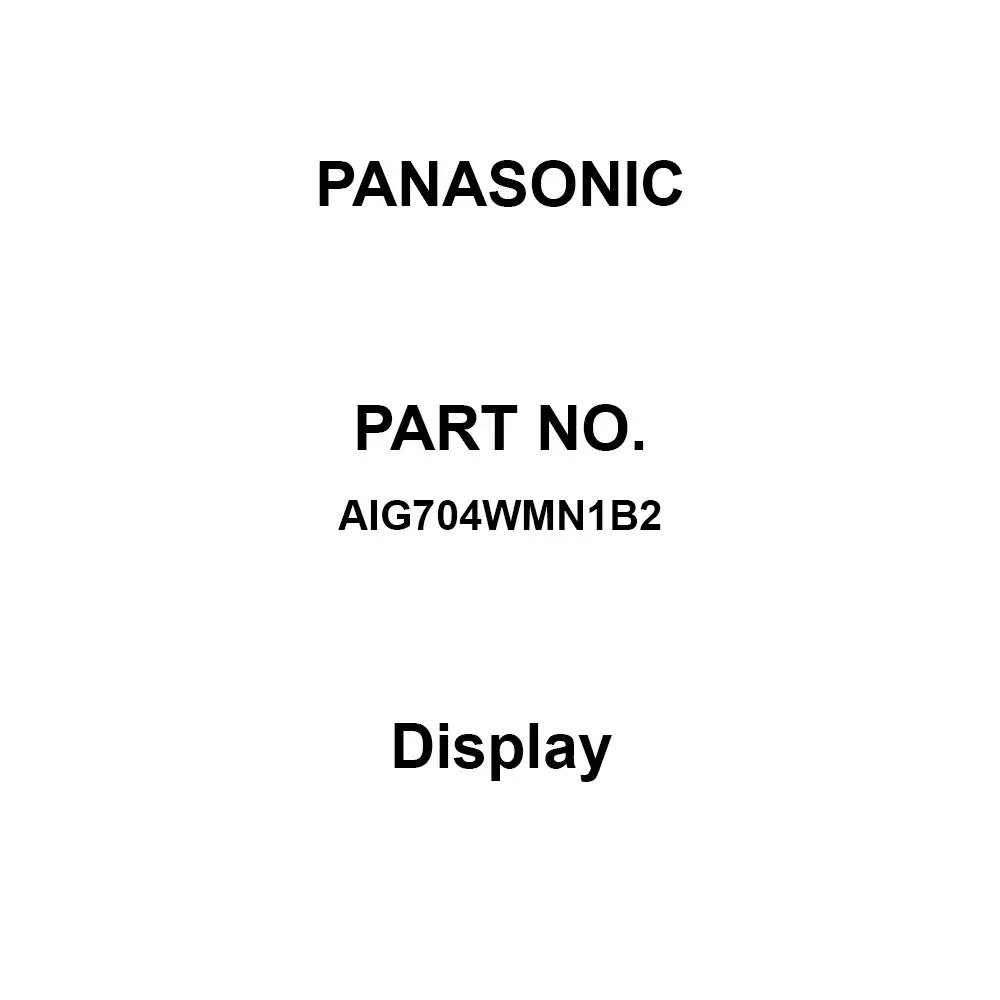 Panasonic Display RS232C Communication port Pure black Color, AIG704WMN1B2