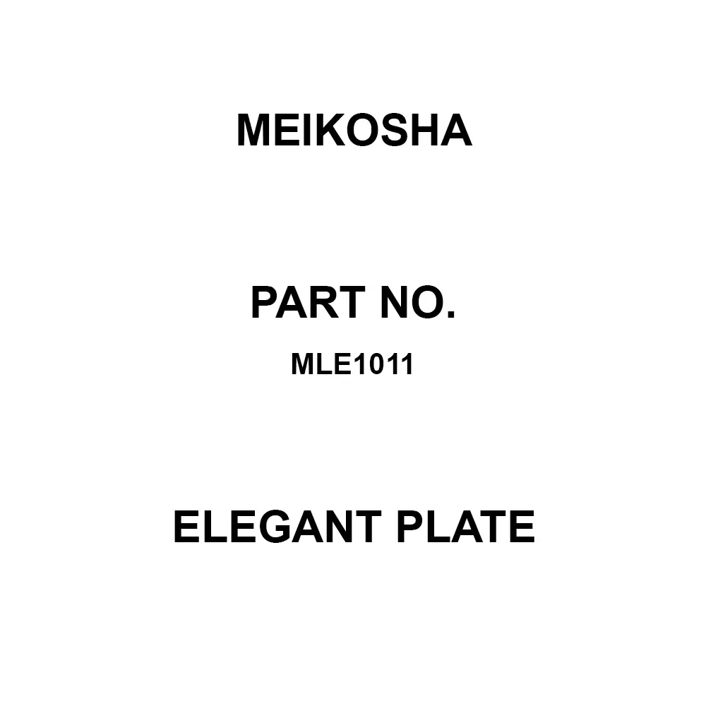 Meikosha Elegant Plate For 1 Station, MLE1011