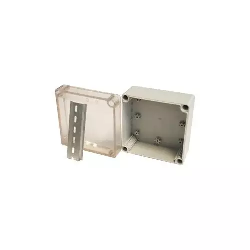 MULTICOMP PRO Enclosure ABS Junction Box 125 mm Height Grey, Transparent, MP001237