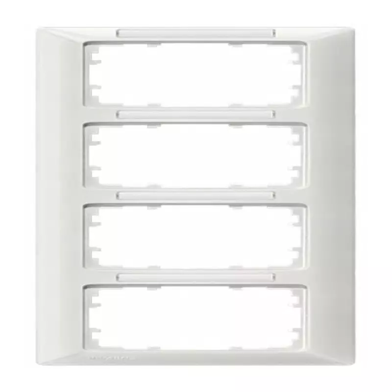 Siemens White 4 Gang Mounting Plate Thermoplastic Mounting Frame, 5TG2554-2