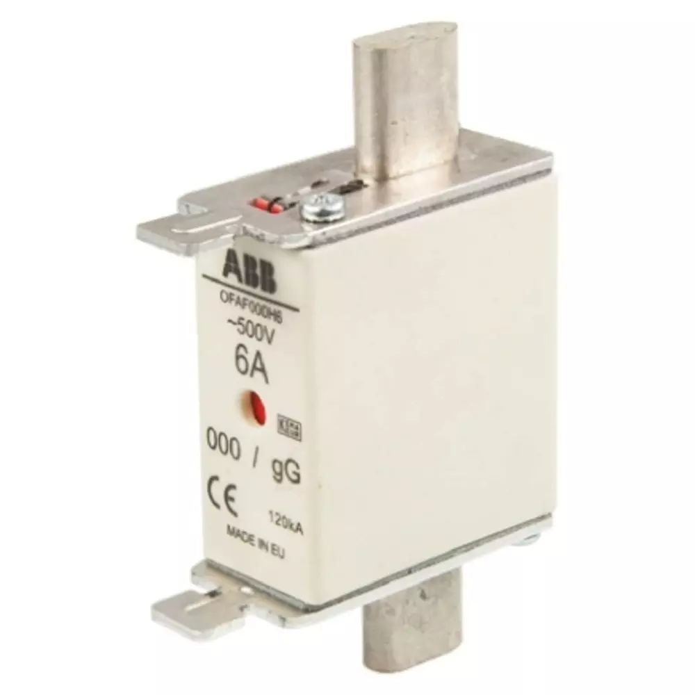 ABB 6A Centred Tag Fuse, NH000, 500V, OFAF000H61SCA022627R0400