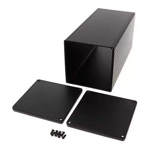 Hammond Enclosure Aluminum 220 mm Length, 1455NS2202BK