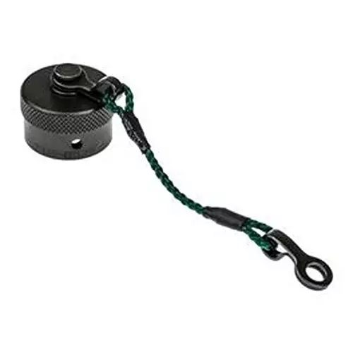 AMPHENOL PCD DUST CAP WITH CORD, RCPT CONN, ALUMINUM, 62GB81210