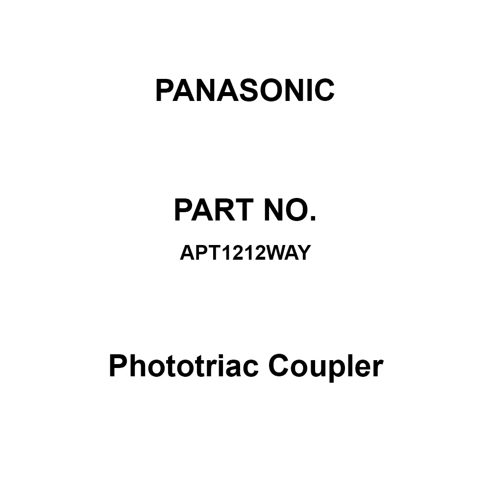 Panasonic Phototriac Coupler WIDE(PCB, SMD) Terminal, APT1212WAY (Pack of 1000 Pcs)