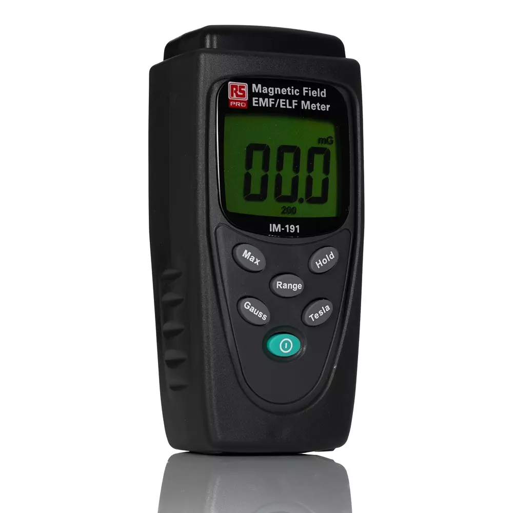 RS PRO Gaussmeter ±2.5 % Accuracy 130 mm Battery 0.01 mg 56 mm 38 mm, 1065309