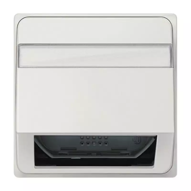 Siemens Off White 1 Gang Cover Plate Thermoplastic Inclined Outlet Cover Plate, 5TG1358-1
